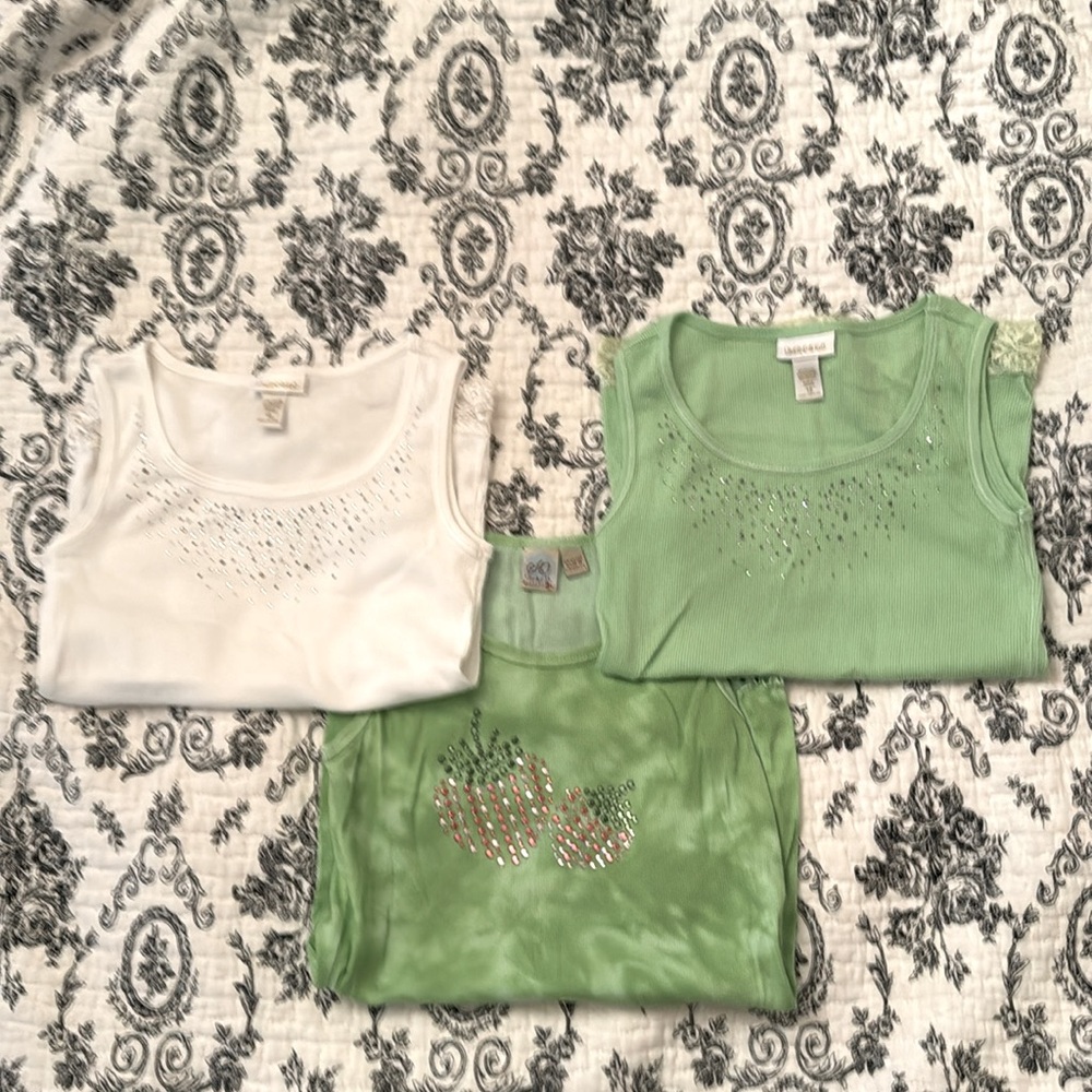 Lot of 3 Girls Tank Tops
